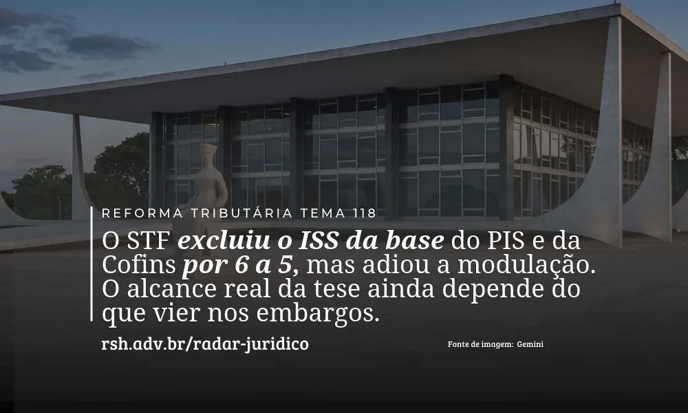 ISS fora do PIS/Cofins: a vitória que depende do relógio